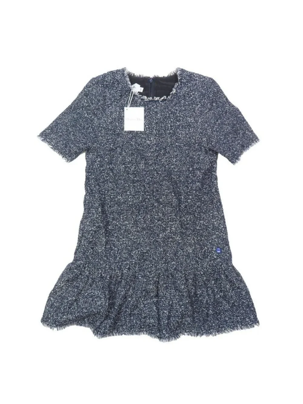 Dior Kids Children's Wool Silk Blend Dress Short Sleeve Black